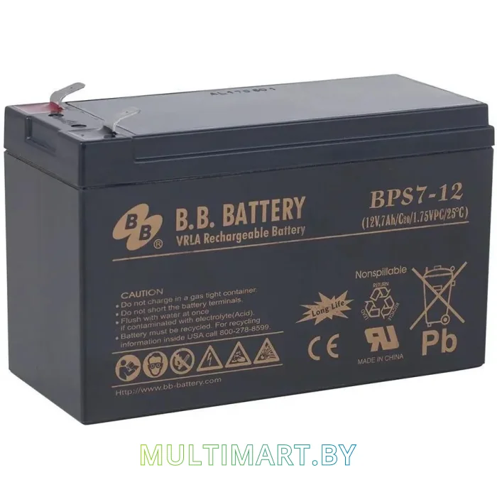 Аккумулятор для ИБП B.B. Battery BPS7-12 (12В/7 А·ч)